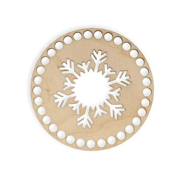 BSZ21 Baza koszyka - koło 15cm śnieżynka prosta