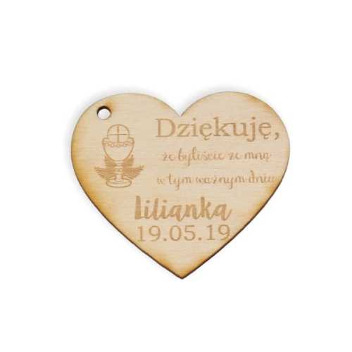 DG014 Zawieszka podziękowanie na Chrzest Komunię HOSTIA
