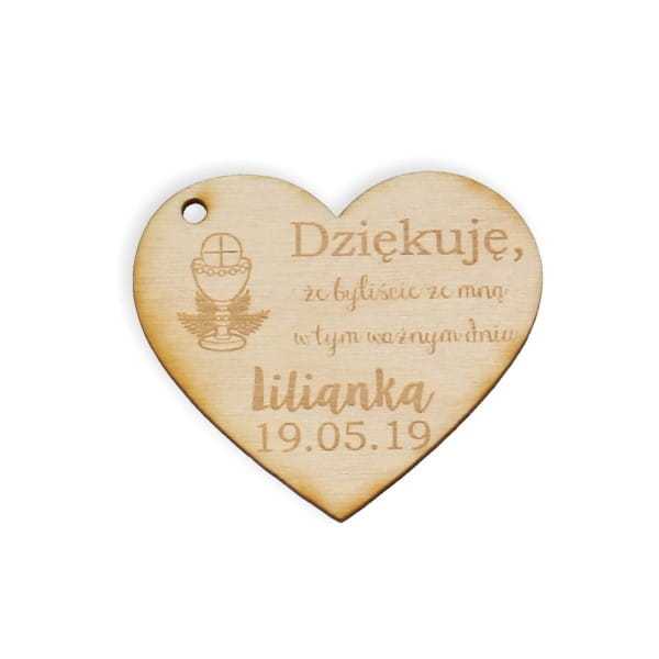 DG014 Zawieszka podziękowanie na Chrzest Komunię HOSTIA