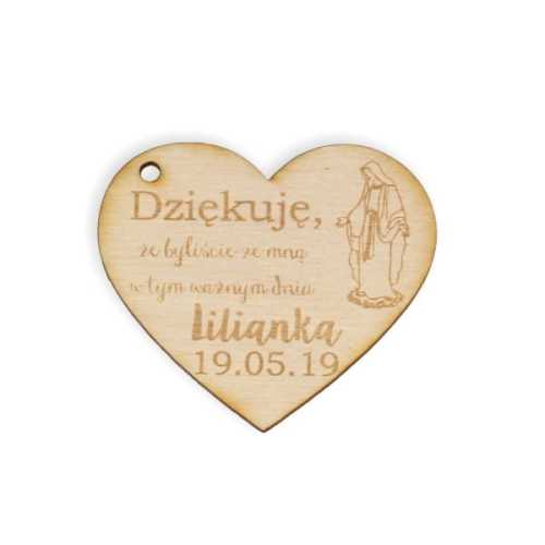 DG015 Zawieszka podziękowanie na Chrzest Komunię MARYJA