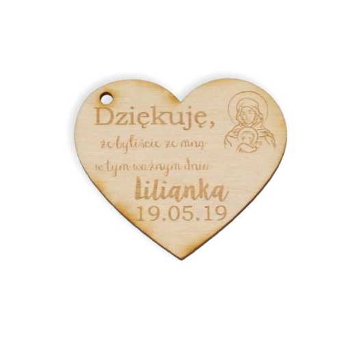 DG016 Zawieszka podziękowanie na Chrzest Komunię MATKA BOSKA