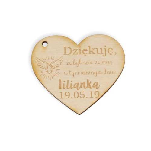 DG017 Zawieszka podziękowanie na Chrzest Komunię GOŁĄBEK