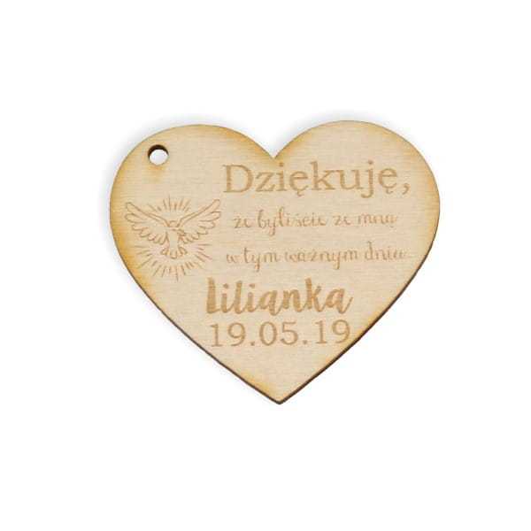 DG017 Zawieszka podziękowanie na Chrzest Komunię GOŁĄBEK