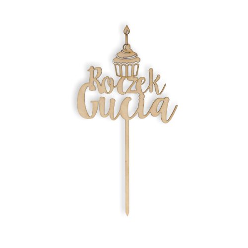 OP243 Topper personalizowany na roczek z muffinką