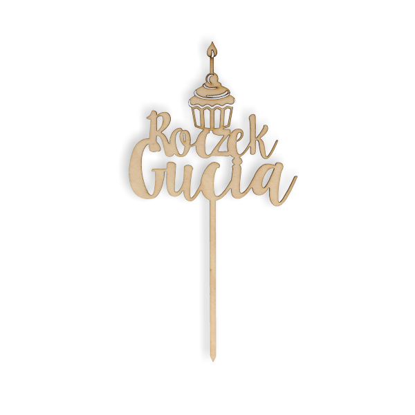 OP243 Topper personalizowany na roczek z muffinką