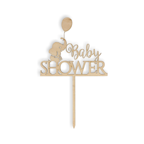 OP244 Topper ze słonikiem Baby Shower