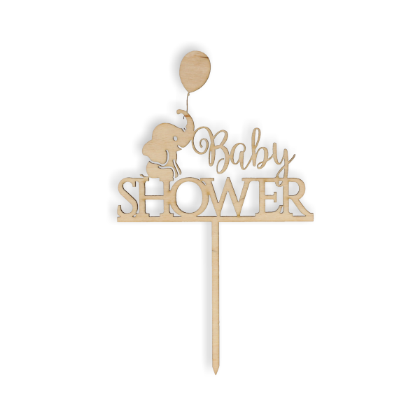 OP244 Topper ze słonikiem Baby Shower