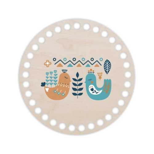 BSZ46-UV Baza koszyka - nadruk koło 15cm - Folk 5