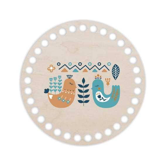 BSZ46-UV Baza koszyka - nadruk koło 15cm - Folk 5