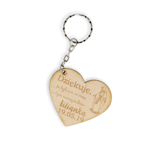 BDG06 Brelok personalizowany podziękowanie MARYJA Chrzest Komunia