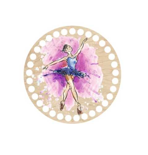 BSZ66-UV Baza koszyka - nadruk, koło 15cm - ballerina