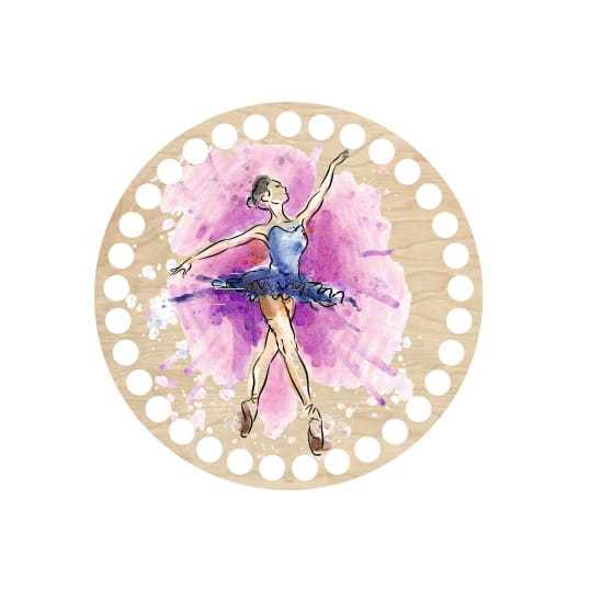 BSZ66-UV Baza koszyka - nadruk, koło 15cm - ballerina