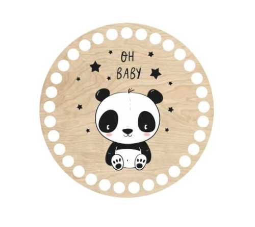 BSZ82-UV Baza koszyka - nadruk, koło 15cm - panda