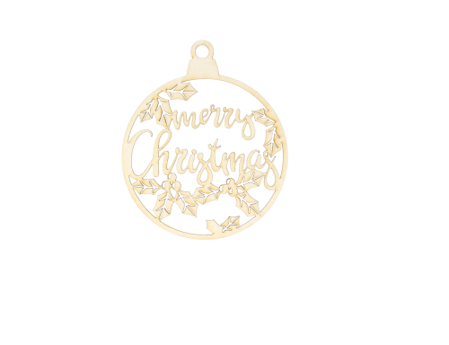 SK1612 Kartonowa bombka Merry Christmas