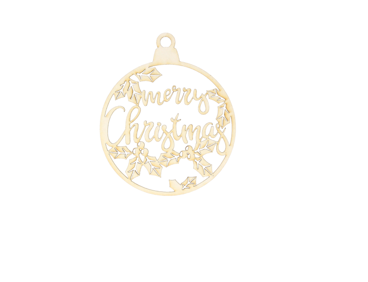 SK1612 Kartonowa bombka Merry Christmas