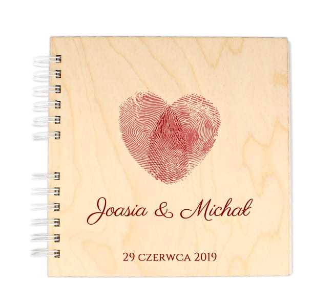 BZ080 Baza albumu Księga Gości ślub odciski palca 20x20cm