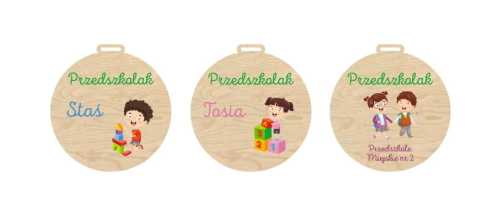 MED03-UV Medal Przedszkolak - różne wzory PERSONALIZACJA