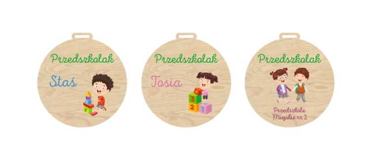 MED03-UV Medal Przedszkolak - różne wzory PERSONALIZACJA