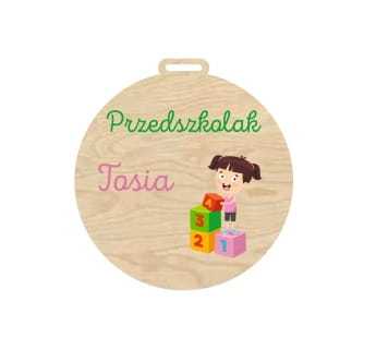 MED03-UV Medal Przedszkolak - różne wzory PERSONALIZACJA