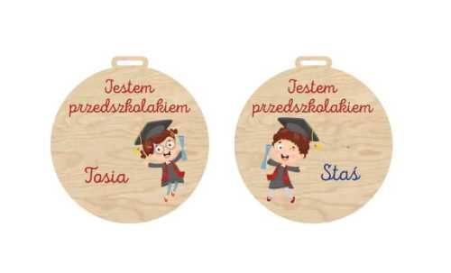 MED04-UV Medal - Jestem przedszkolakiem - różne wzory PERSONALIZACJA