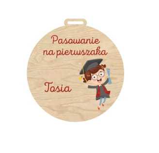 MED07-UV Medal - pasowanie na pierwszaka - różne wzory PERSONALIZACJA