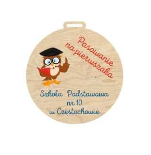 MED07-UV Medal - pasowanie na pierwszaka - różne wzory PERSONALIZACJA