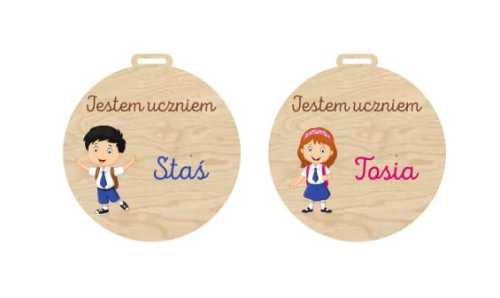 MED09-UV Medal - Jestem uczniem - różne wzory PERSONALIZACJA