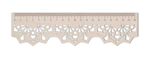 ASZ001 Linijka z ozdobnym ażurem 20 cm