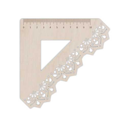 ASZ002 Ekierka z ozdobnym ażurem 10 cm