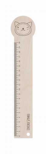 ASZ010 Linijka 20 cm - grawer - Kot