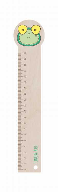 ASZ015 Linijka 20 cm - druk UV - Żaba