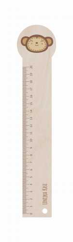 ASZ019 Linijka 20 cm - druk UV - Małpka