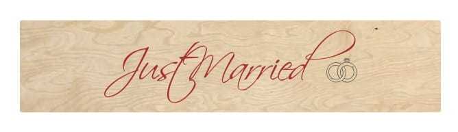 tablica just married obraczki.jpg