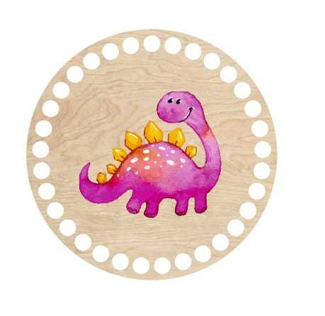BSZ100-UV Baza koszyka - nadruk, koło 15cm - Dinozaur