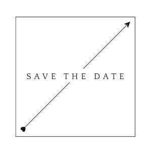 STE235 Stempel ślubny kwadratowy Save the date