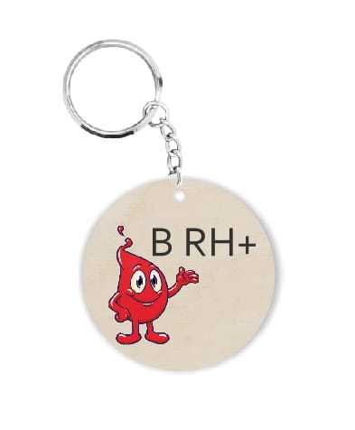 BD231 Brelok z grupą krwi BRH+