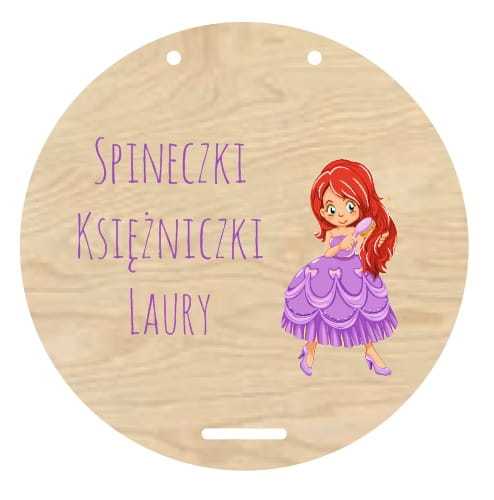 OS04-UV Organizer na spinki z imieniem Księżniczka