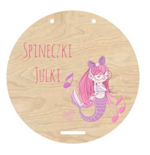 OS06-UV Organizer na spinki z imieniem Syrenka w słuchawkach