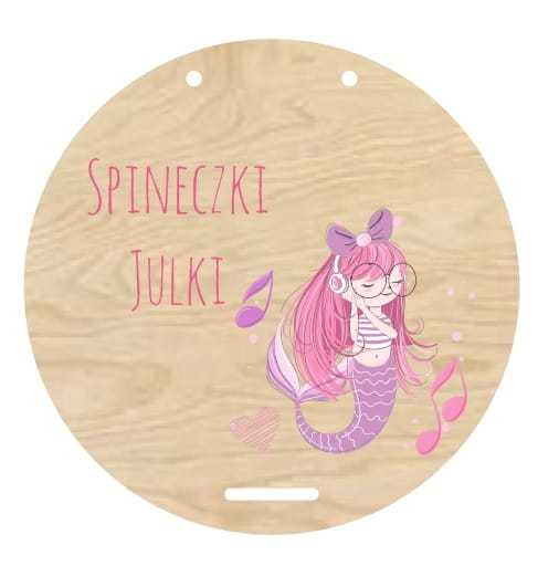 OS06-UV Organizer na spinki z imieniem Syrenka w słuchawkach