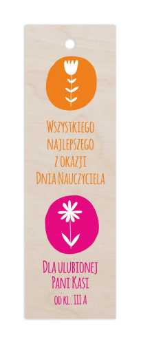 ZD40N Zakładka z nadrukiem UV - Dla nauczyciela - personalizowana