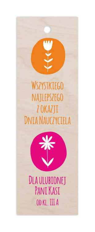 ZD40N Zakładka z nadrukiem UV - Dla nauczyciela - personalizowana