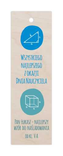ZD41N Zakładka z nadrukiem UV - Dla nauczyciela matematyki - personalizowana