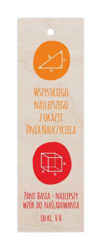 ZD42N Zakładka z nadrukiem UV - Dla nauczycielki matematyki - personalizowana