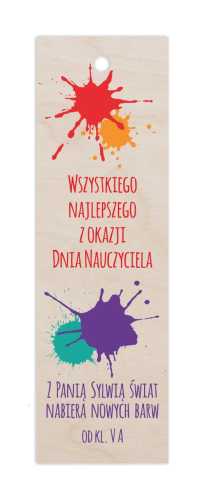ZD43N Zakładka z nadrukiem UV - Dla nauczycielki plastyki - personalizowana