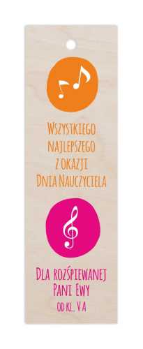 ZD44N Zakładka z nadrukiem UV - Dla nauczyciela muzyki - personalizowana