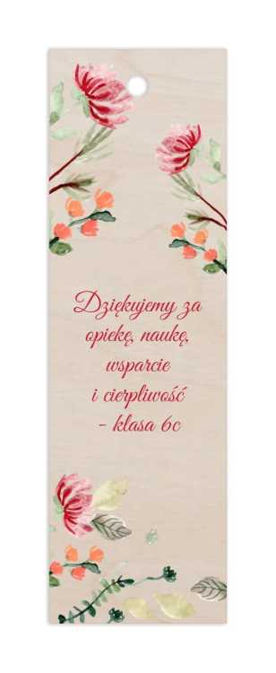 ZD49N Zakładka do książki UV - Dziękujemy za... - Kolorowe kwiaty