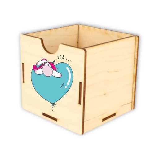ASZ032 UV Organizer/pojemnik na biurko mały - Śpiący jednorożec