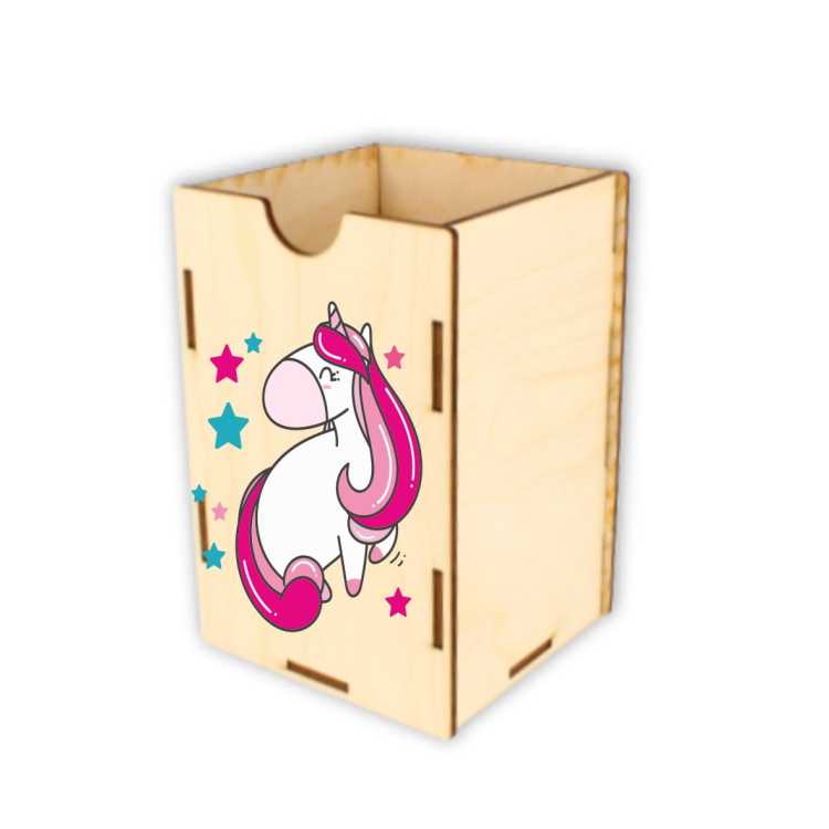 ASZ037 UV Organizer/pojemniki na biurko zestaw - Jednorożec