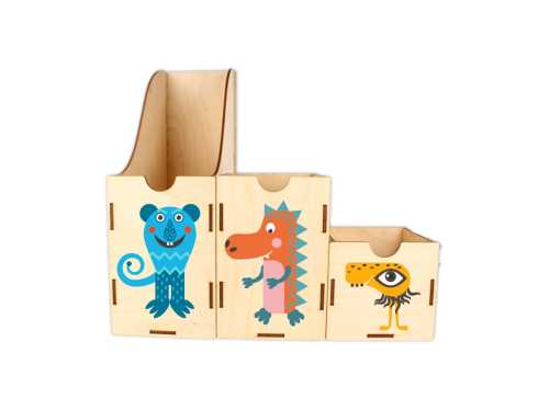 ASZ043 UV Organizer/pojemniki na biurko zestaw - Potworki