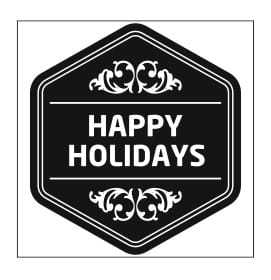 STE251 Stempel kwadratowy Happy Holidays